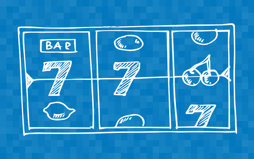 Gezeichneter Spielautomat